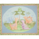 Cute a Saurus patchwork fabric